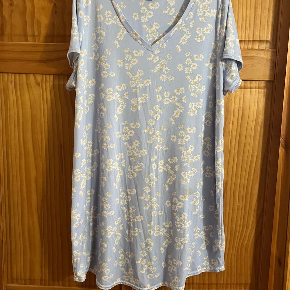Laura Ashley Light Blue Floral Nightgown